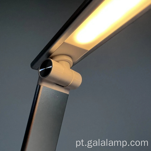 Carregamento USB dobrável, lâmpada de mesa com interruptor dimmer